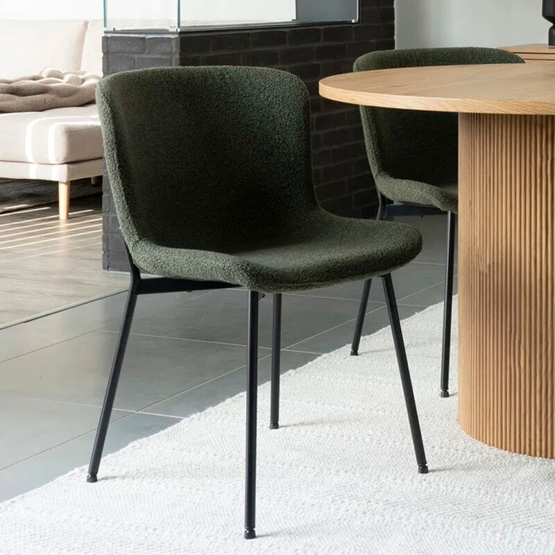 House Nordic Maceda tuoli tummanvihreä, mustat jalat